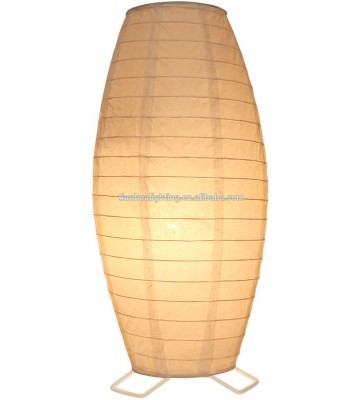 Paper shade floor lamp spindle shape